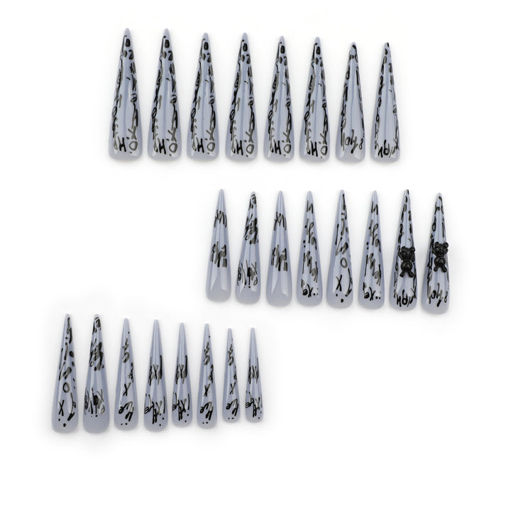 Glamorous long lace nails Stornfield