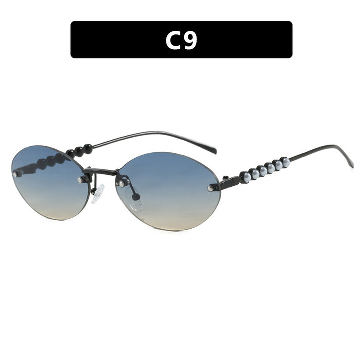 Women's stylish oval sunglasses with elegant embellishments Stornfield