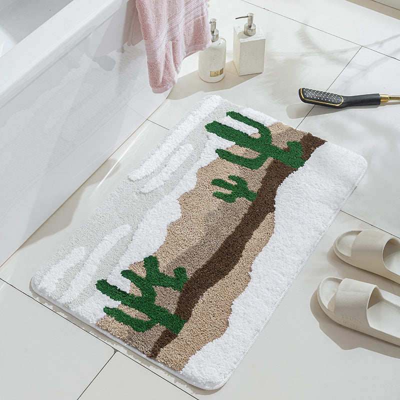 Soft Cotton Floral Bath Mat