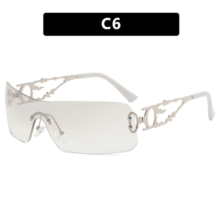 Women's futuristic sunglasses with ultra-modern metal accents Stornfield