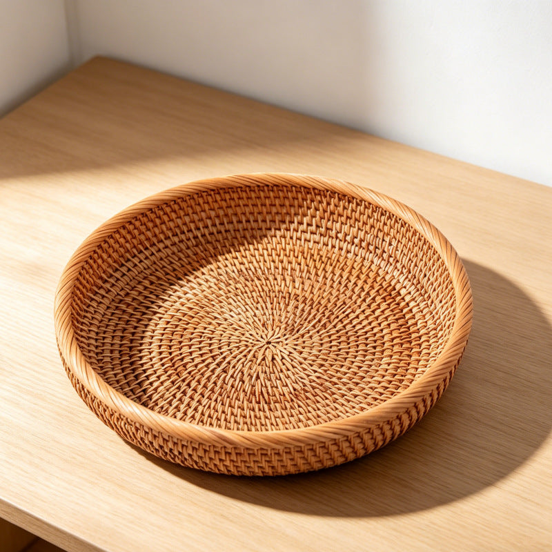 Round Decorative Woven Serving Tray Stornfield