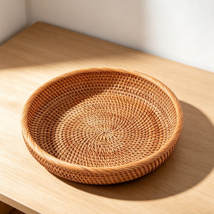 Round Decorative Woven Serving Tray Stornfield