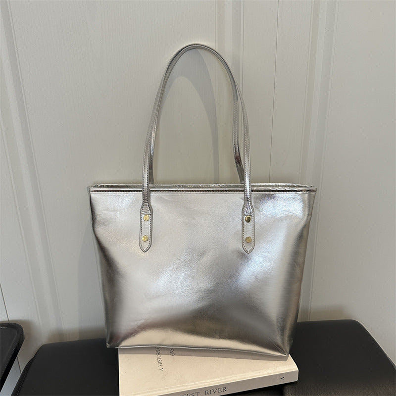 Sleek Patent Leather Tote