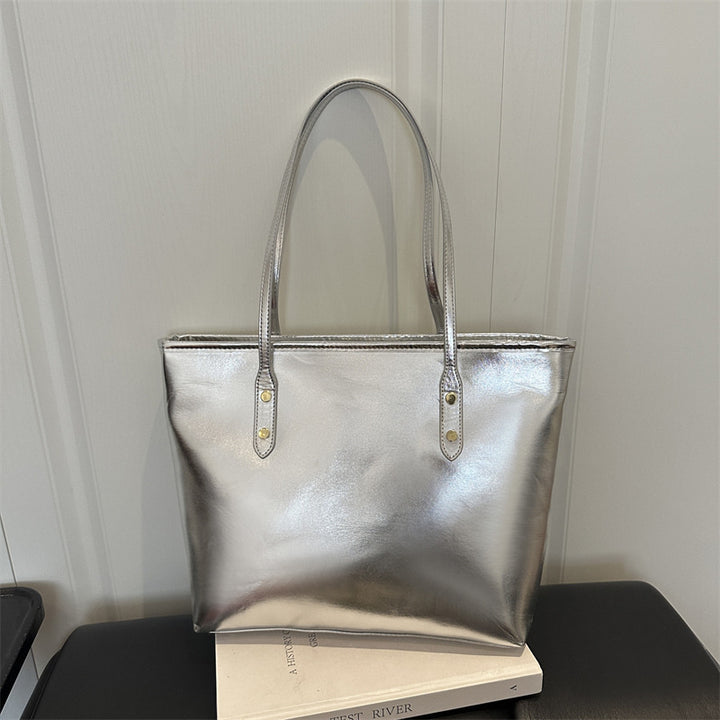 Sleek Patent Leather Tote