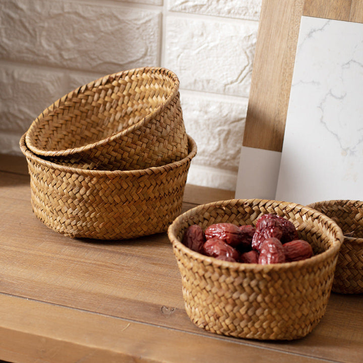 Handmade Natural Fiber Storage Basket Stornfield