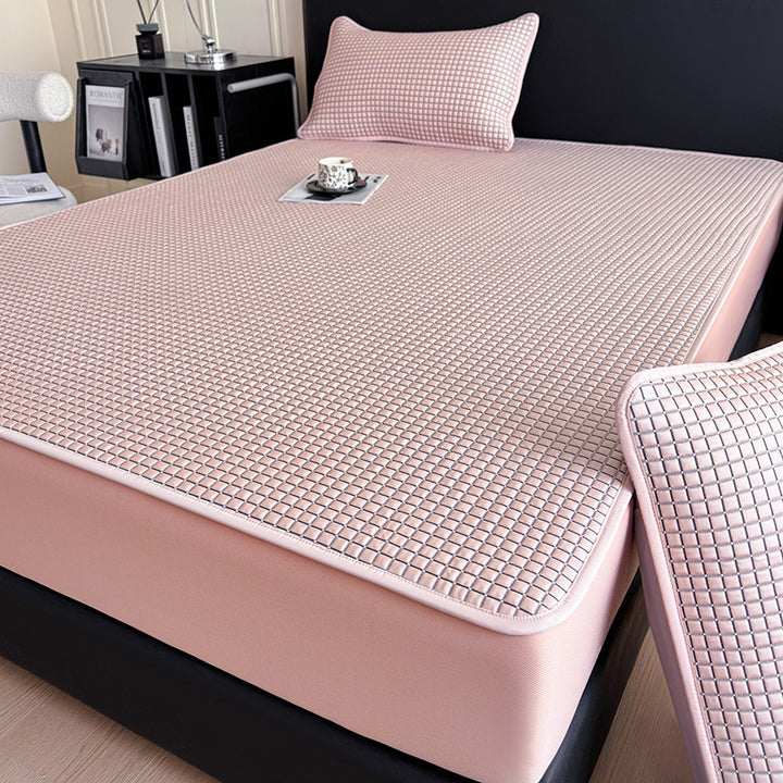 Waterproof mattress protector fitted sheet with breathable PU coating and extra deep pocket