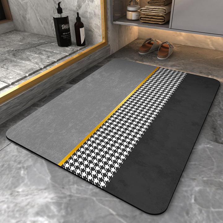 Modern Geometric Bath Mat Stornfield