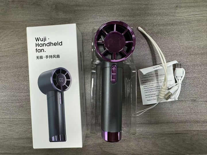 Ladies Portable Hand Fan with LED Display and Various Speed Levels Stornfield