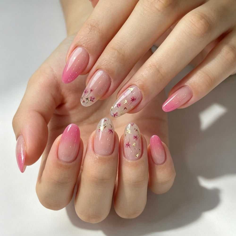 Artificial Nail Set with Elegant Floral Designs Stornfield