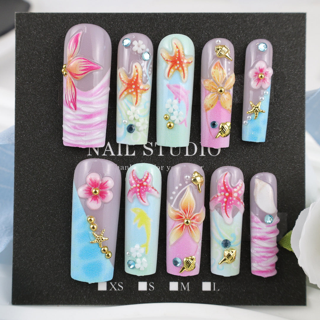 Nail set with maritime motifs Stornfield