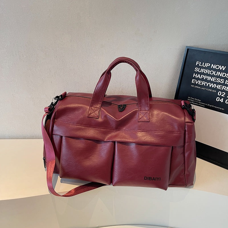 Stylish Leather Sports Duffle Bag