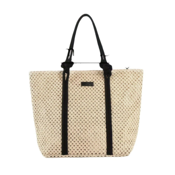 Spacious basket bag with black accents Stornfield