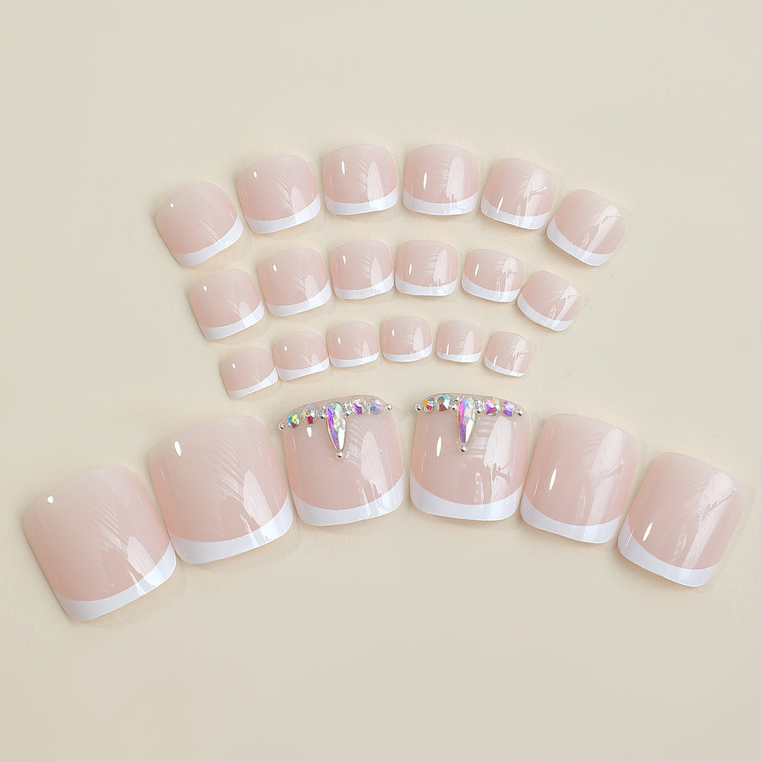 Acrylic Nail Set with Decorative Glitter Elements Stornfield