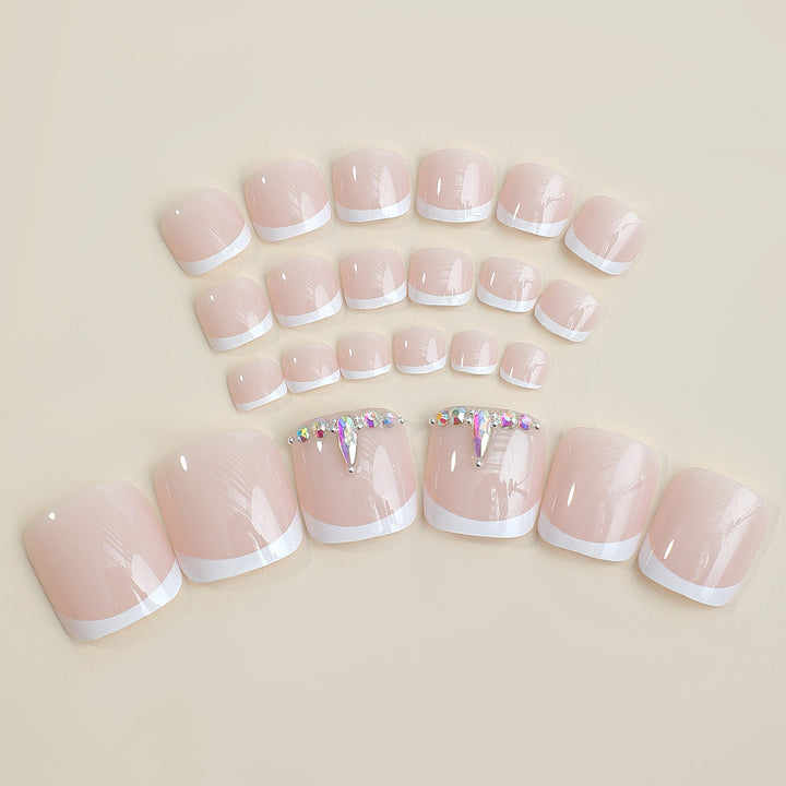 Acrylic Nail Set with Decorative Glitter Elements Stornfield
