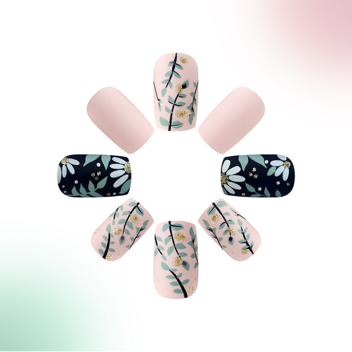 Artistic Floral Gel Nail Art Stornfield