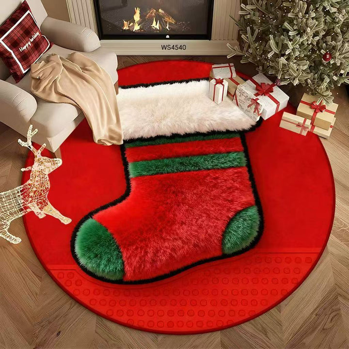 Festive Round Area Rug
