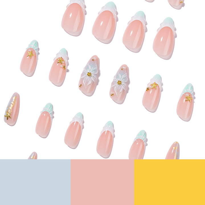 Artful stiletto nails with floral and glamorous accents Stornfield