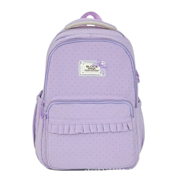 Stylish Polka Dot Ruffled Backpack Stornfield