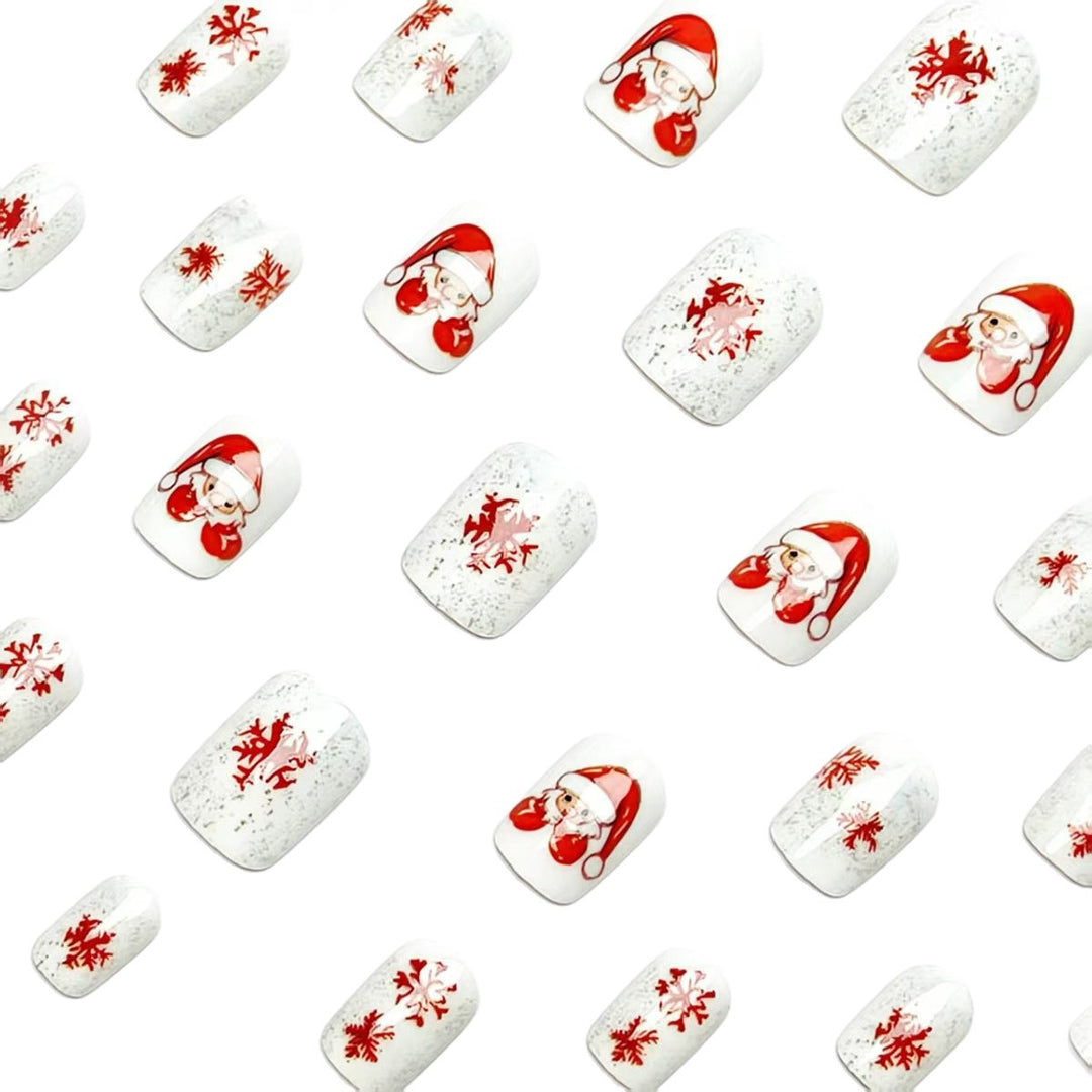 Artificial nails with festive Christmas design Stornfield