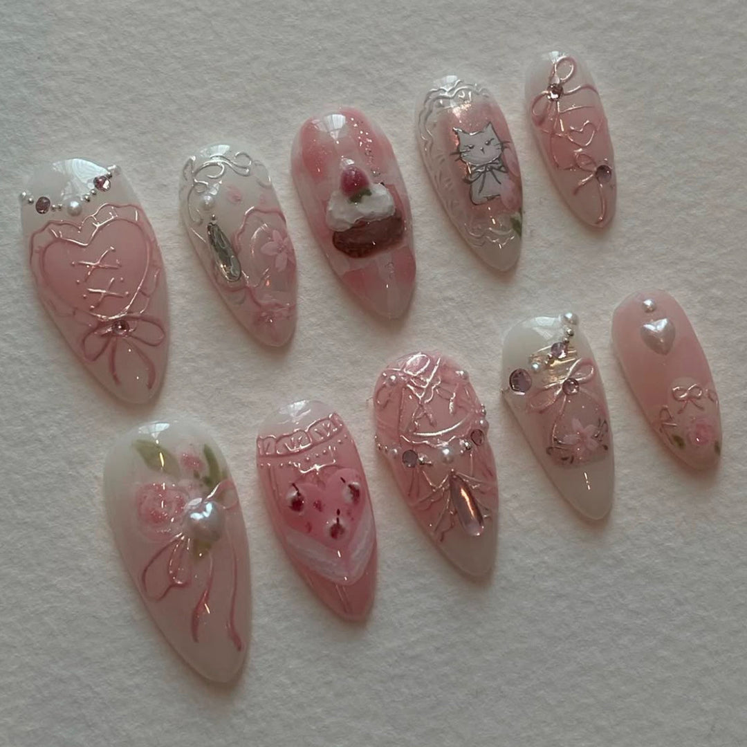 Decorative Press-On Nail Art Set Stornfield