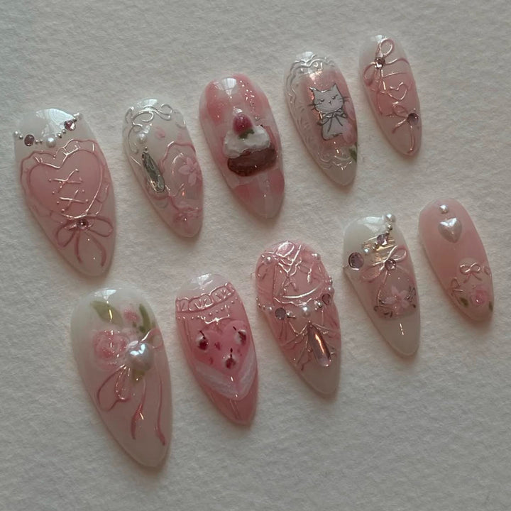 Decorative Press-On Nail Art Set Stornfield