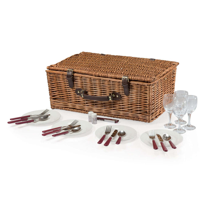 Ladies Picnic Basket with Integrated Utensils and Stylish Details Stornfield