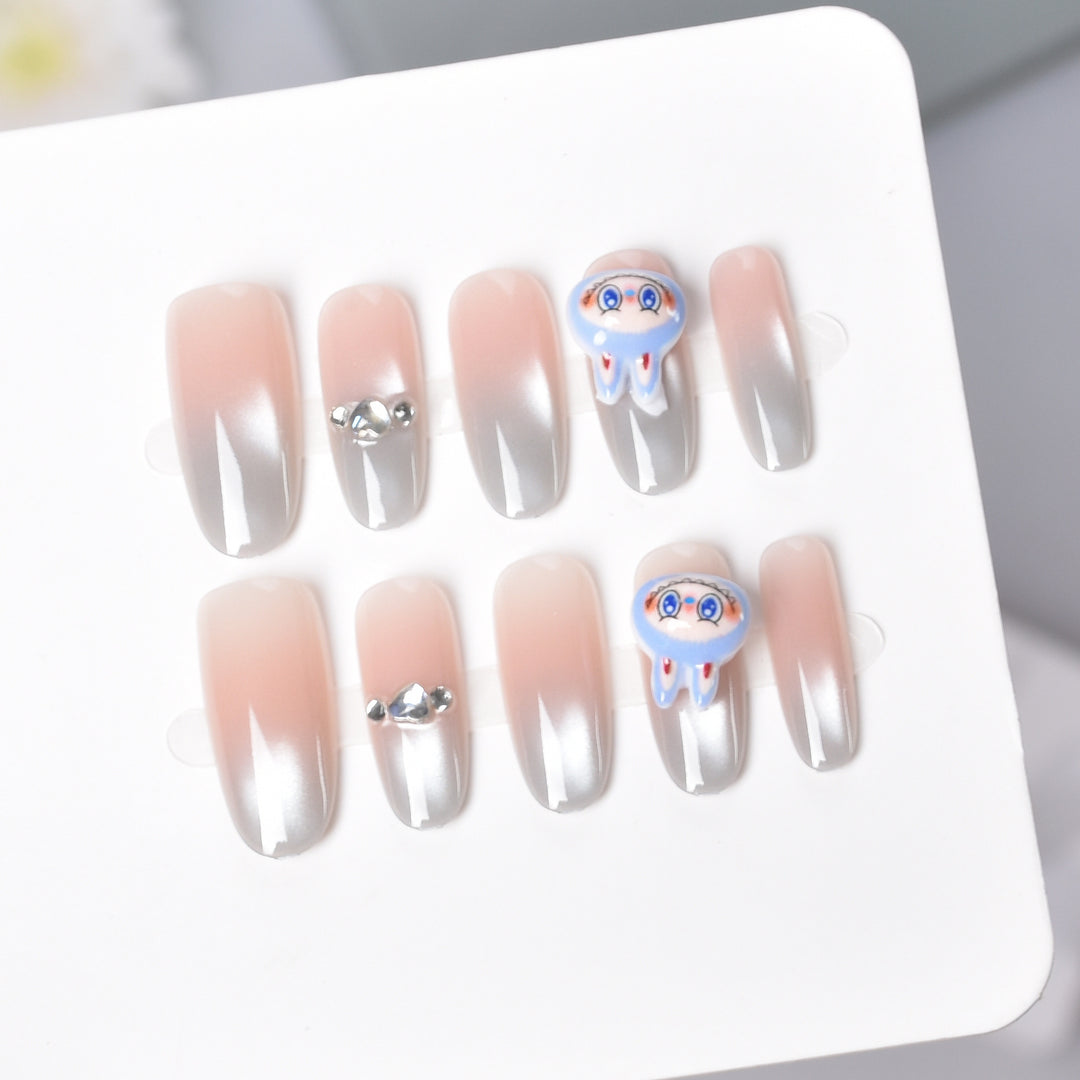 Premium Jellyfish-Themed Press-On Nail Set Stornfield