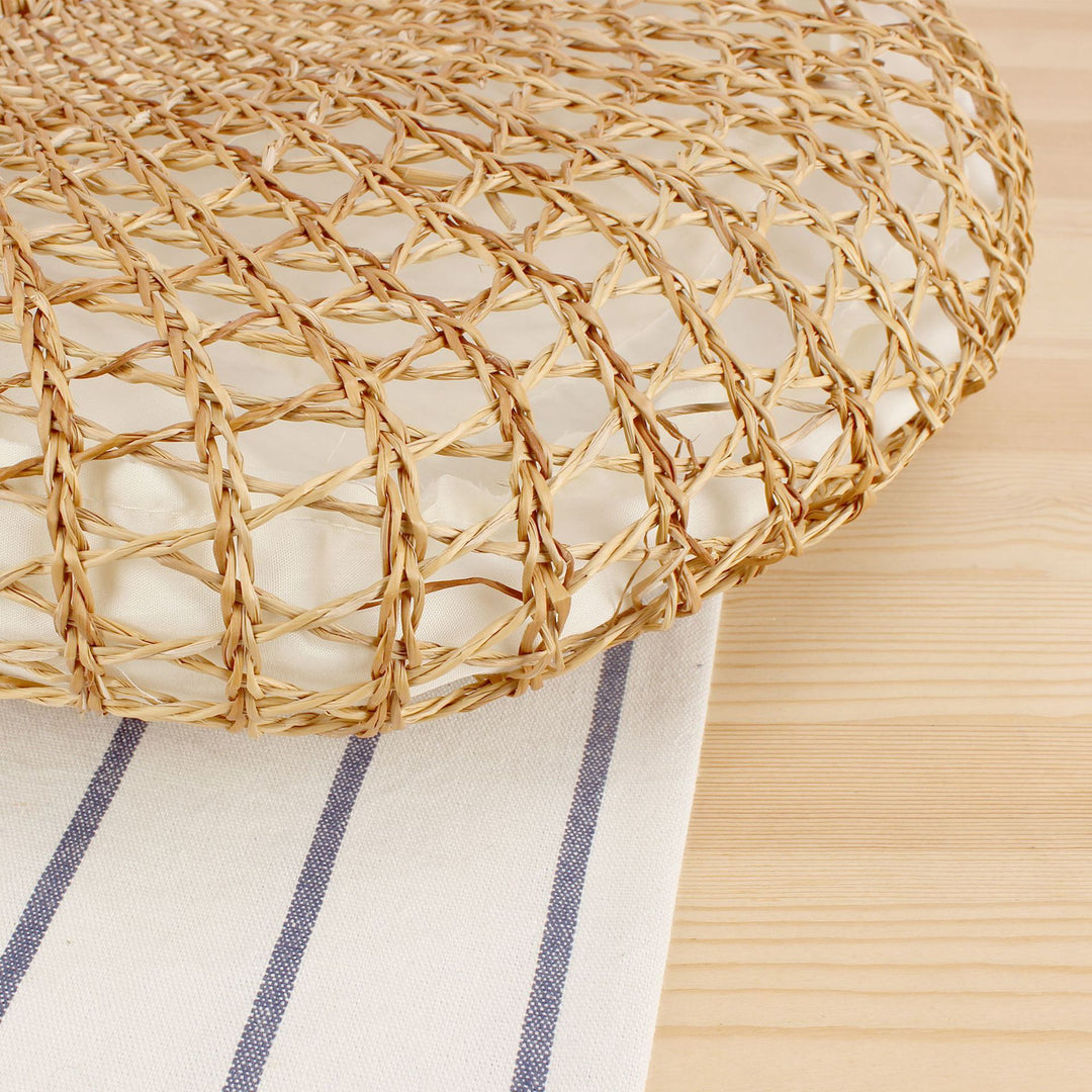 Braided basket bag with stylish round handle Stornfield