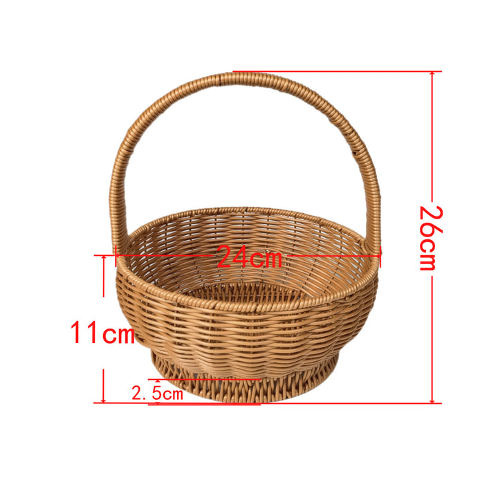 Ladies handcrafted rattan basket with handle Stornfield
