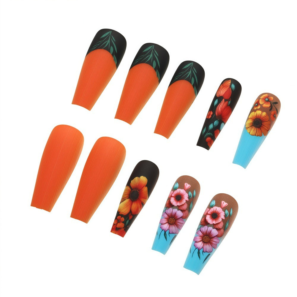 Art Nail Set with Floral Patterns Stornfield