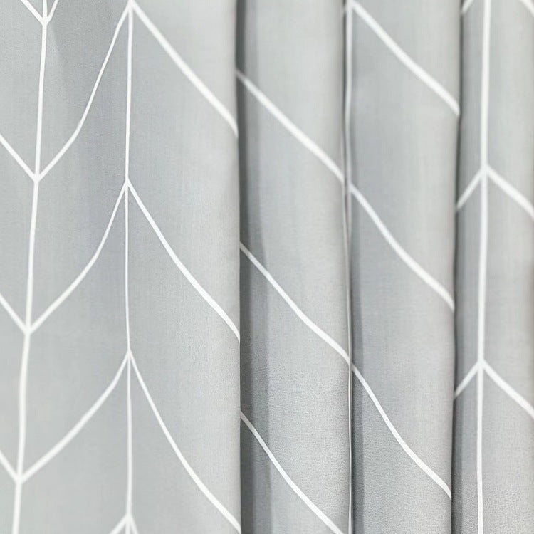 Chevron Patterned Fabric Shower Curtain Stornfield