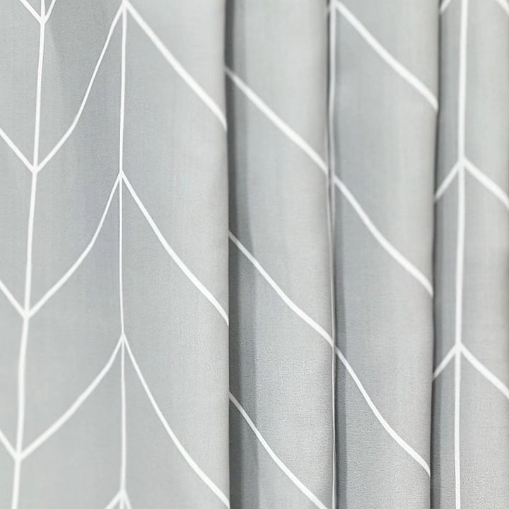 Chevron Patterned Fabric Shower Curtain Stornfield