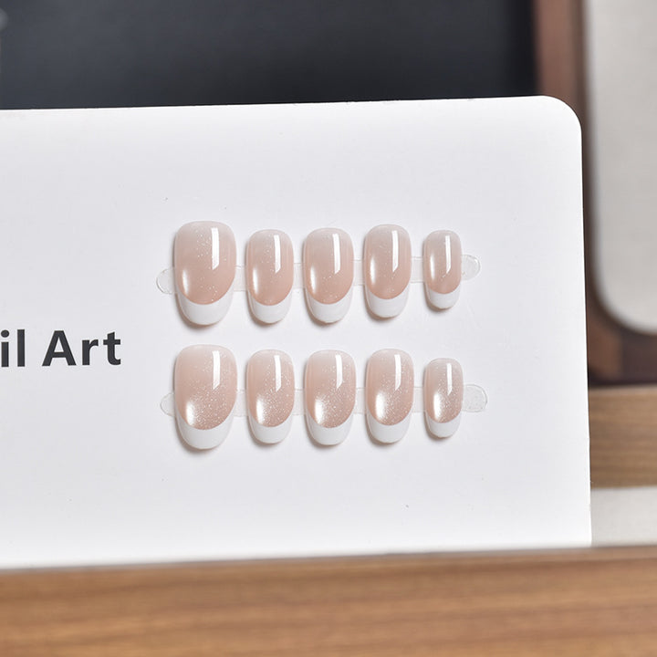 Premium Glossy French Tip Nail Enhancements Stornfield