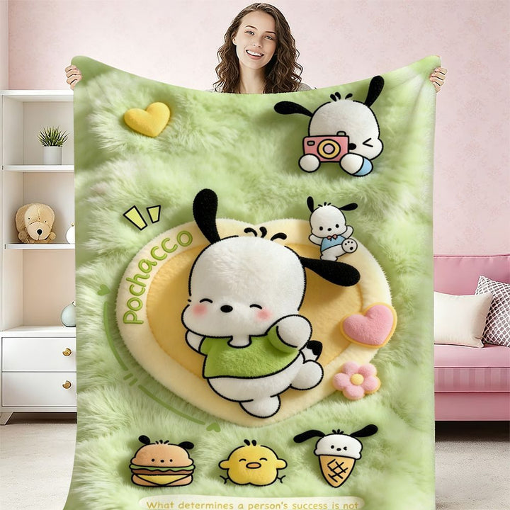 Cartoon-Themed Soft Plush Fleece Throw Blanket