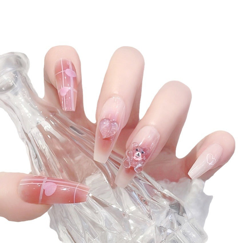 Decorative Floral Press-On Nail Tips Stornfield