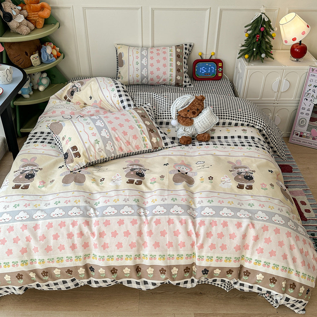 Playful Cartoon-Themed Bedspread Set