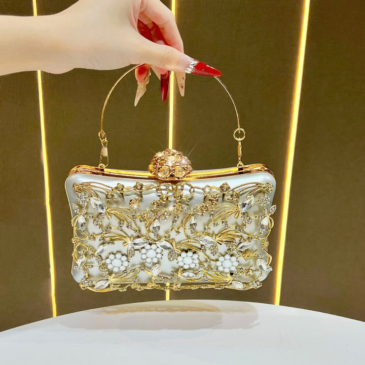 Luxurious Floral Embellished Evening Clutch