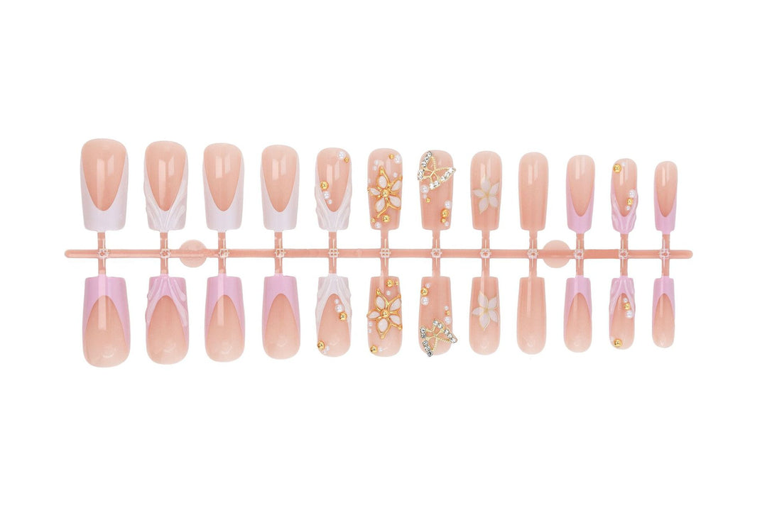 Artificial nails with luxurious 3D decorations and elegant accents Stornfield