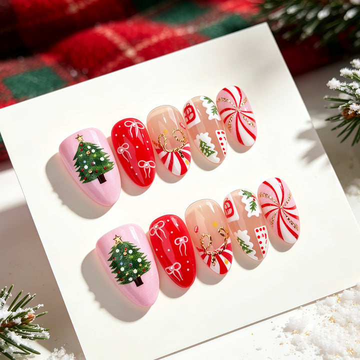 Creative Seasonal Decorative Press-On Nail Kit