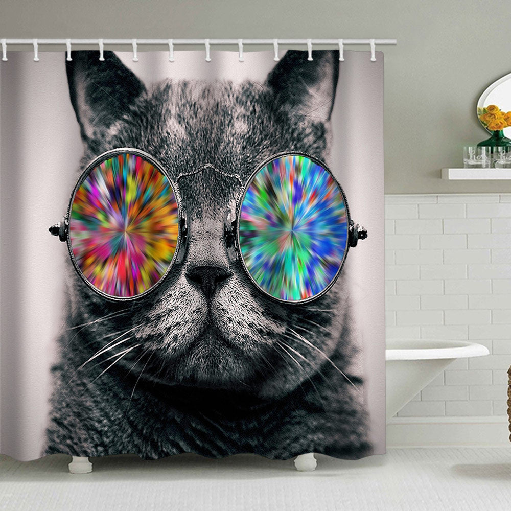 Artistic Dog Illustration Shower Curtain Stornfield