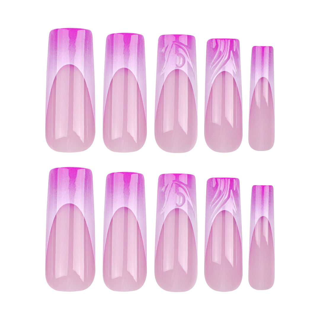 Elegant and artistic nail extensions with floral ombre design Stornfield