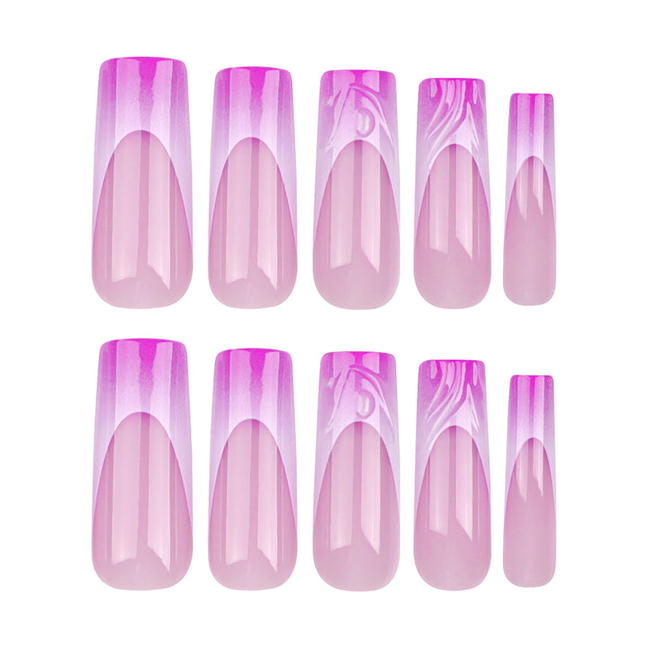 Elegant and artistic nail extensions with floral ombre design Stornfield