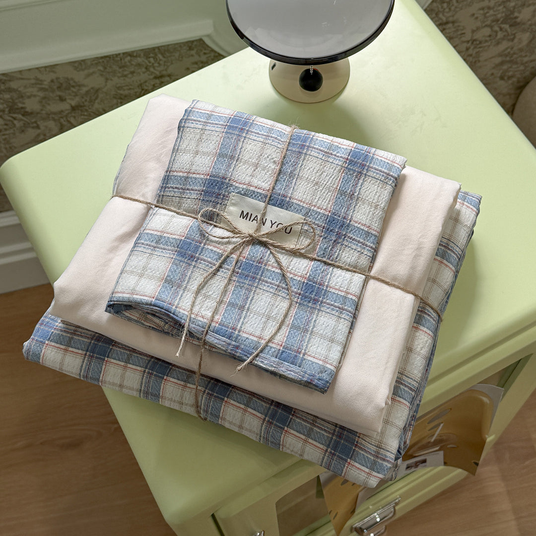 Cozy Plaid Duvet Cover Set