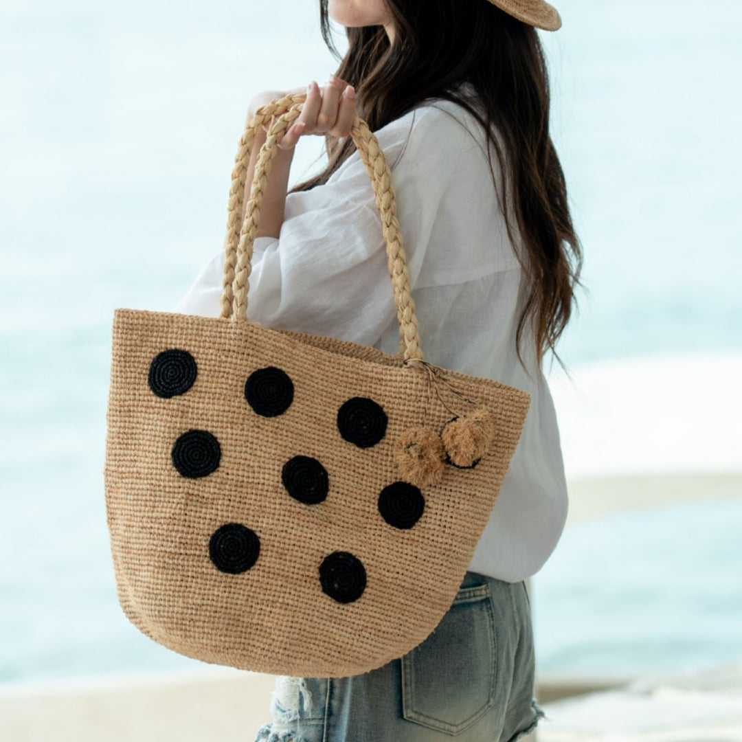 Handcrafted straw shopping bag Stornfield