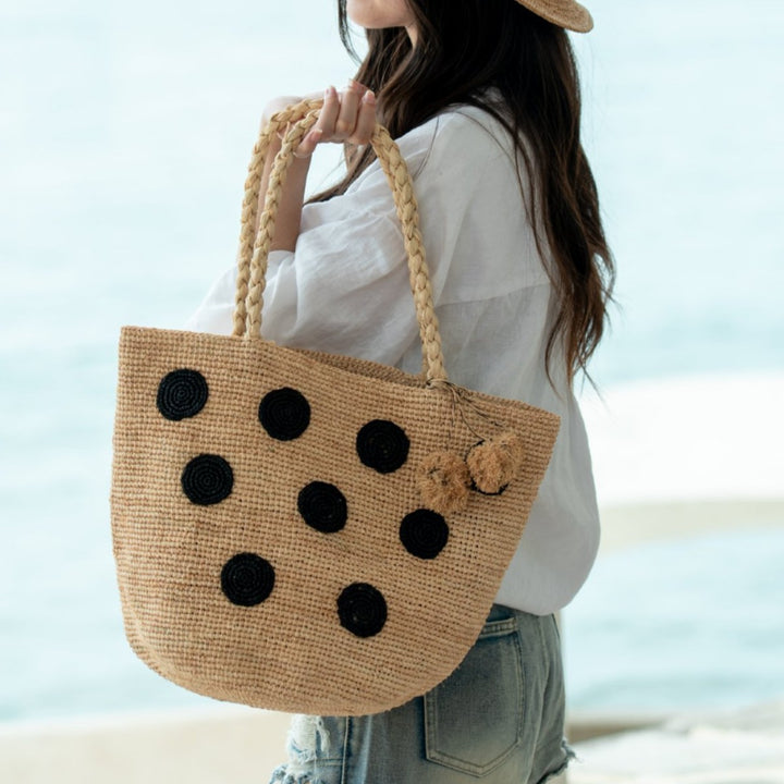 Handcrafted straw shopping bag Stornfield