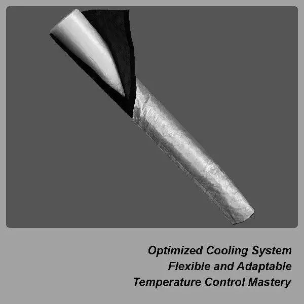 Unisex One Size flexible insulated refrigerant line cover with reflective thermal protection layer Stornfield