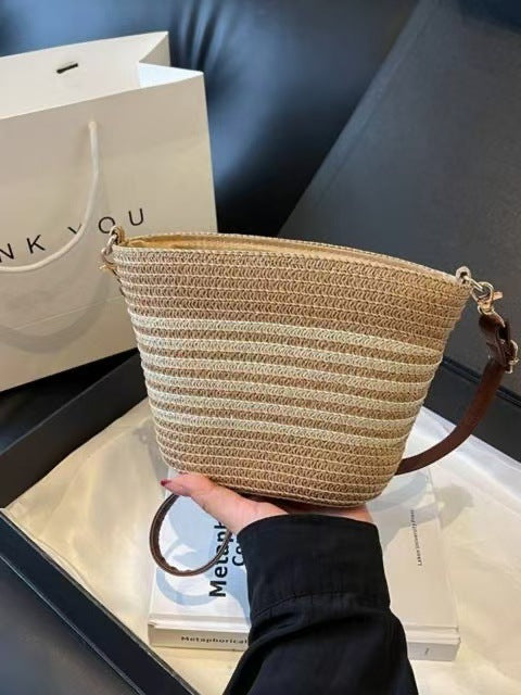 Trendy Summer Handbag Made of Woven Material Stornfield