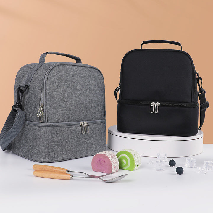 Double Compartment Insulated Lunch Bag