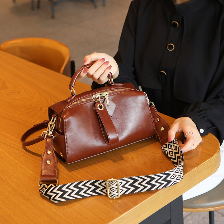 Versatile Handheld Leather Satchel Bag