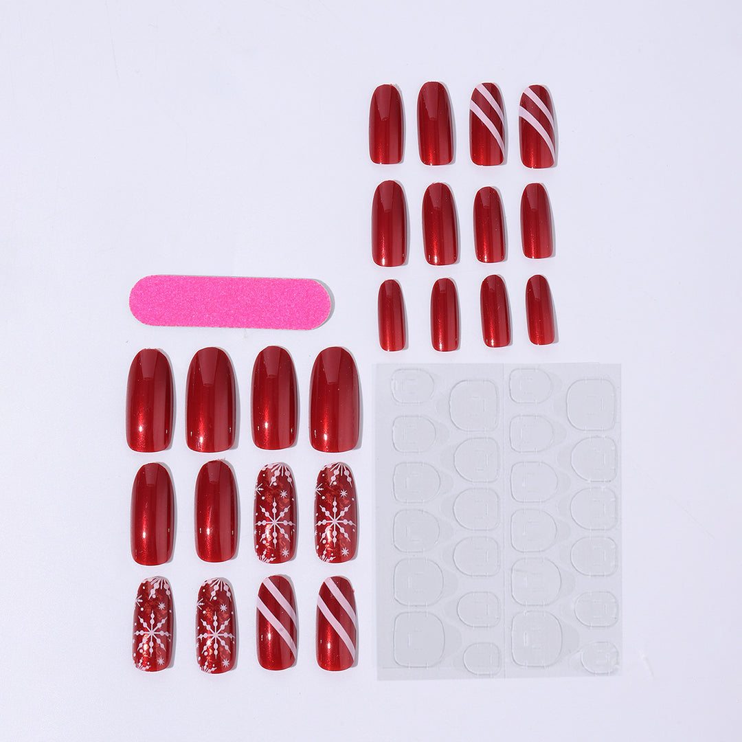 Creative Nail Art Set with winter motifs and glamorous glitter Stornfield